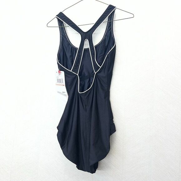 Speedo Stretch Racerback Moderate Black One Piece Swimwear Womens Size 12 NWT - Picture 5 of 16
